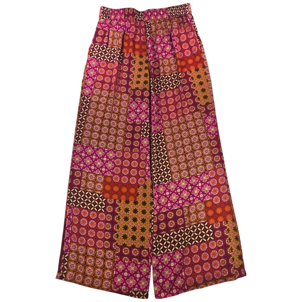 Drew Anthropologie | Multicolor Patchwork Wide-Leg Pants | Size Large - Picture 6 of 6